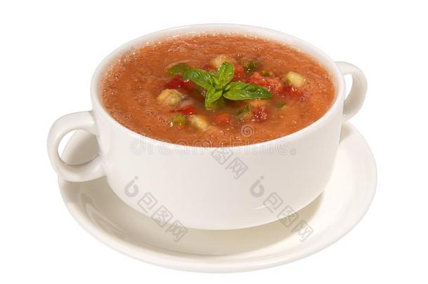 西班牙<strong>凉菜</strong>传统的西班牙的寒冷的番茄汤