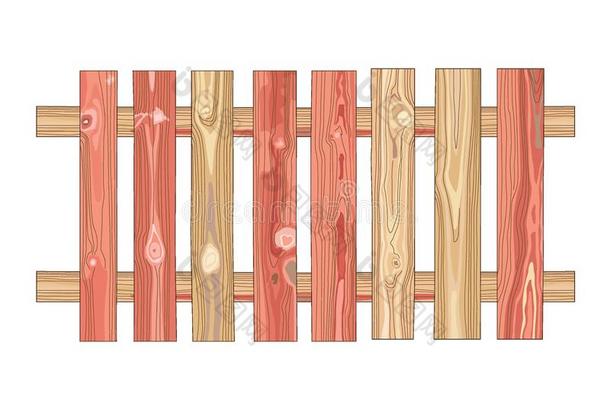 木制的栅栏质地和木材栅栏光棕色的和粉红色的质地