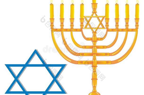 以色列星和象征关于光明节