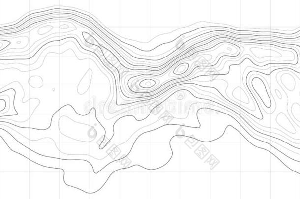 地形学地图背景.矢量地理学的外形地图