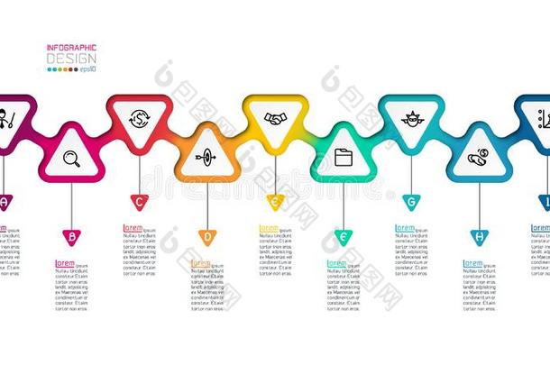 矢量信息图标签设计和三角形纵队设计s
