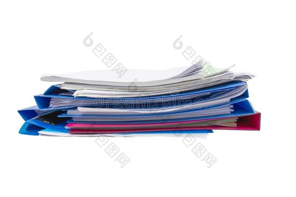 蓝色文件夹文件夹保留关于契约隔离的向白色的后面