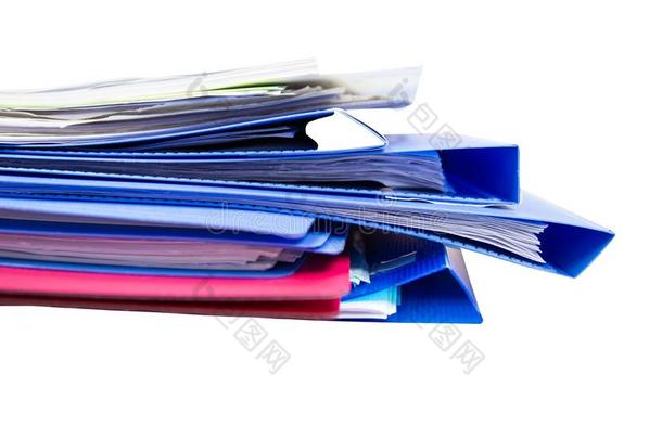蓝色文件夹文件夹保留关于契约隔离的向白色的后面