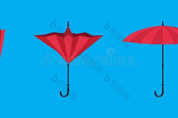 雨伞可折叠的数列<strong>矢量</strong>说明