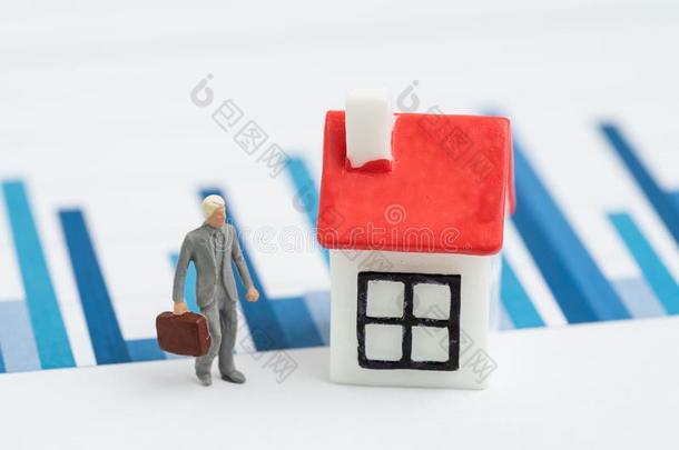 财产,真的财产或房地产投资信托价格分析观念,小型的