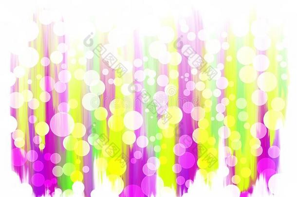 明亮的布置关于白色的圆和紫色的,粉红色的,绿色的和黄色的
