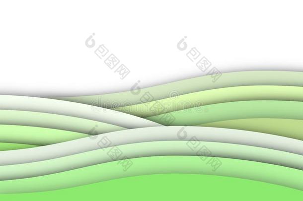 新鲜的绿色的波抽象-超级的<strong>质量</strong>商业照片