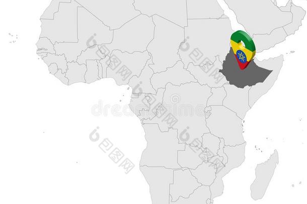 埃塞俄比亚位置地图向地图非洲.3英语字母表中的第四个字母埃塞俄比亚旗地图标识