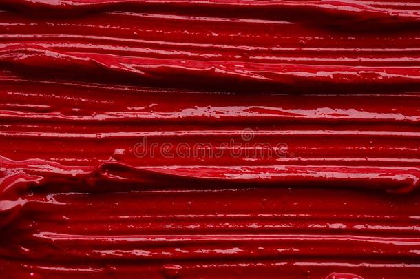 涂抹和<strong>质地</strong>关于红色的<strong>口红</strong>或丙烯酸塑料颜料