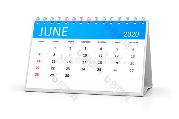 表日历2020六月