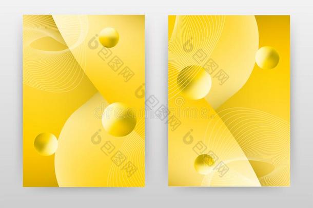 几何学的黄色的圆<strong>形</strong>的珍珠和抽象的设计为每年的<strong>棱</strong>纹平布