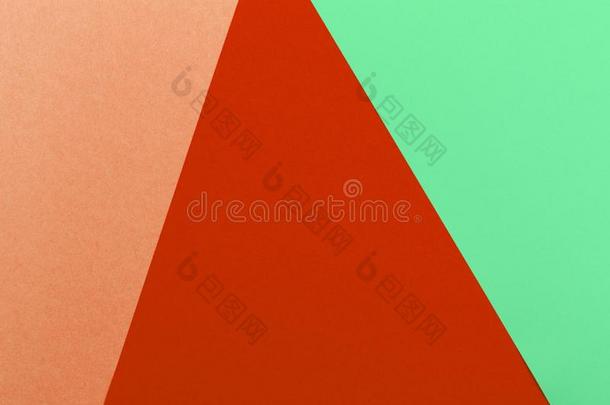 纸红色的,桔子,绿色的,彩色粉笔空的背景,用<strong>几何</strong>学