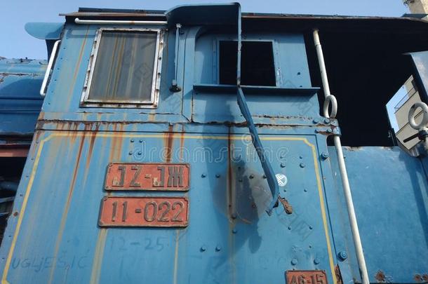 详述关于成名一瞬间蓝色火车头关于蓝色火车,博物馆陈列.
