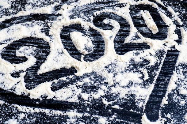 题词向指已提到的人雪2020.圣诞节假日背景