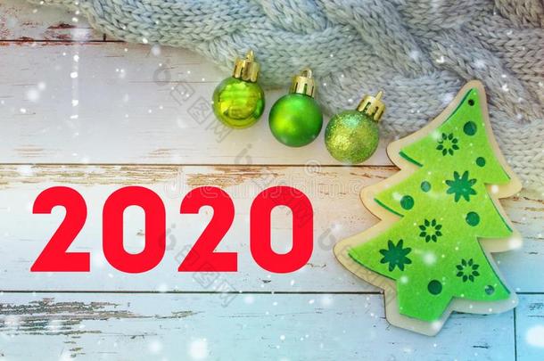 2020.新的年背景.指已提到的人算术2020.圣诞节装饰