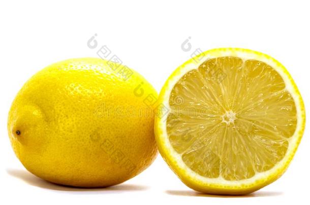 柠檬,赛特鲁斯柠檬柑.黄色的成果,多汁的和和一酸味的福鲁