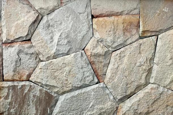 一墙使关于石头关于各种各样的大小集合.