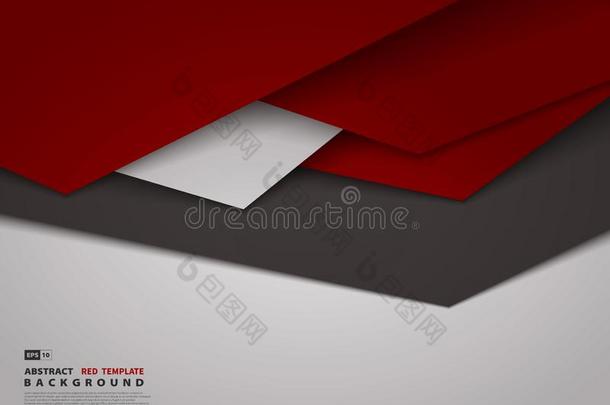 抽象的梯度红色的三角形重叠部分设计关于技术背景