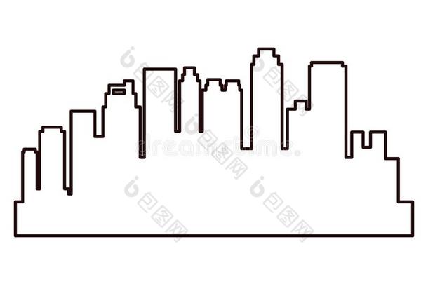 城市风光照片都市的城市大建筑物建筑物风景采用黑的和whiteiron白铁