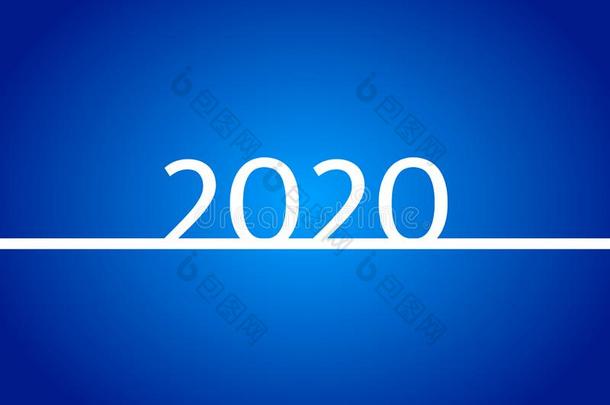 2020日期.矢量说明为海报