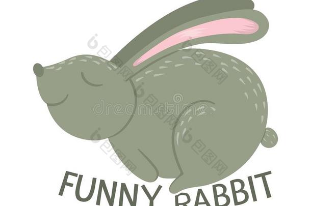矢量漫画方式平的有趣的兔子和胡萝卜隔离的向wickets三柱门