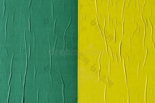 黄色的和绿色的起<strong>折痕海报</strong>质地