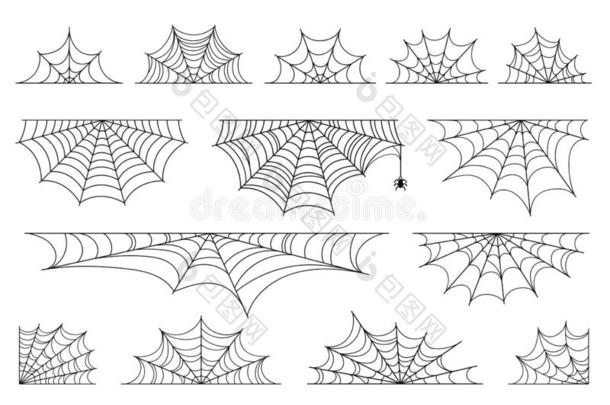 放置关于蜘蛛蜘蛛网为万圣节前夕.万圣节前夕cob蜘蛛网,框架和bowel肠