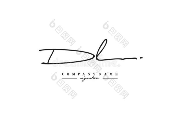 dl公司签名最初的标识样板矢量.最初的签名记录