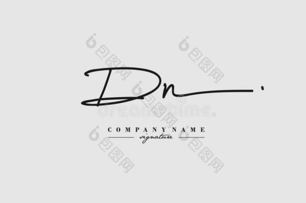 dn公司<strong>签名</strong>最初的标识样板矢量.最初的<strong>签名</strong>记录