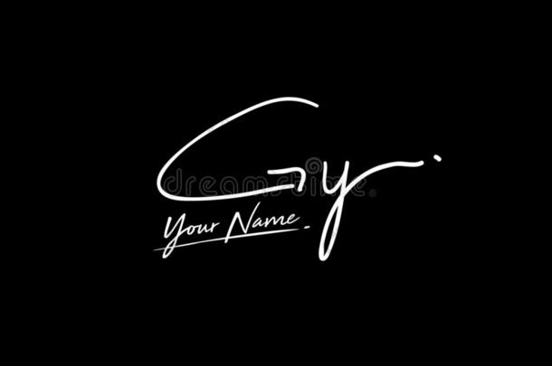 Guyana圭亚那签名最初的标识样板矢量.最初的签名记录