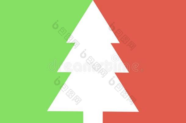 绿色的和红色的科洛尔圣诞节卡片背景