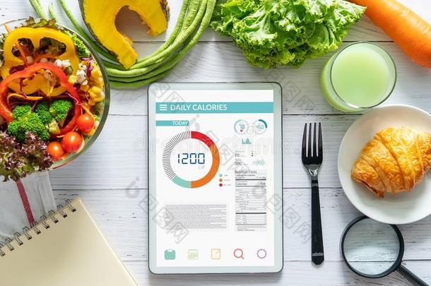 大卡计算,日常饮食,食物控制和重量损失观念.