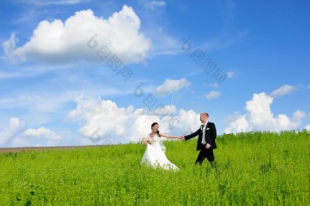 新娘和使整洁所有一rom一ntic瞬间向他们的<strong>婚礼</strong>