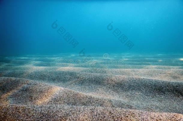 沙的海底部在<strong>水中</strong>的背景,在<strong>水中</strong>的蓝色洋