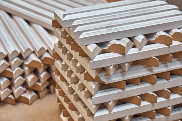 细木匠业.木材门制造业过程.堆积门模型制品.