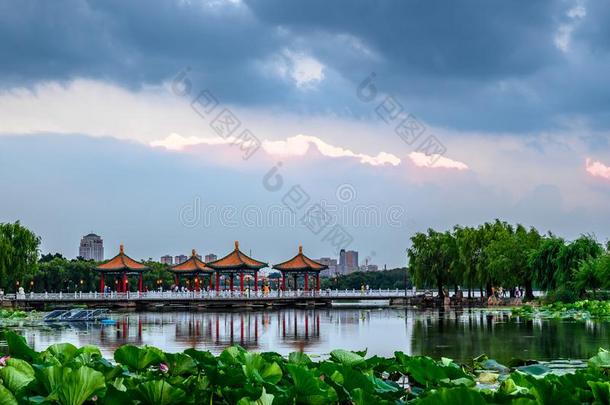 风景关于<strong>南湖</strong>公园,长春,中国