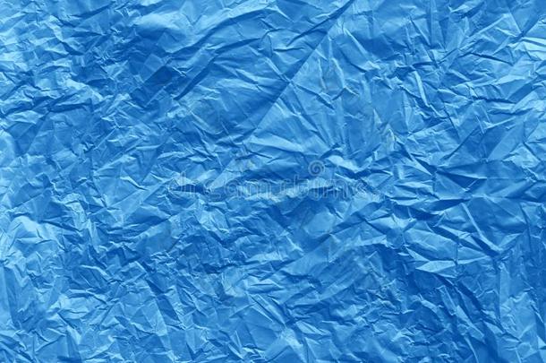 蓝色塑料制品袋质地背景.浪费回收利用观念
