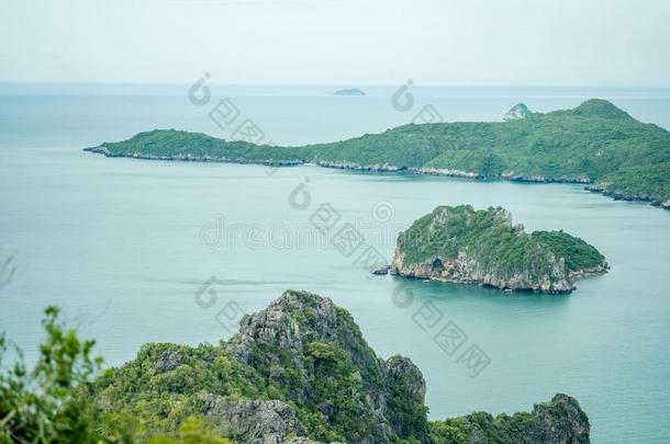 美丽的关于风景关于海滩和isl和从山locatoratoutermarker外指点标定位器穆阿克看法