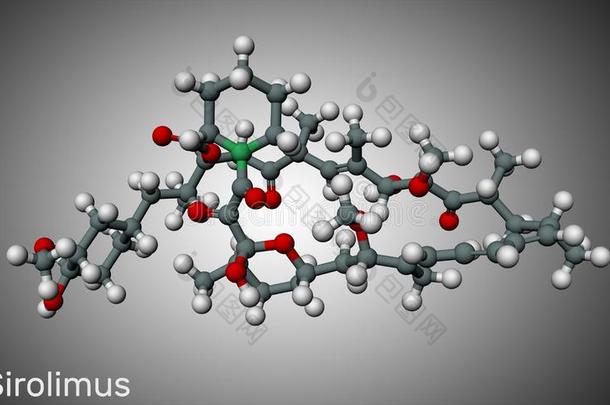 Sirolimage形象us或雷帕霉素分子.是（be的三单形式一m一crolide场地和image形象