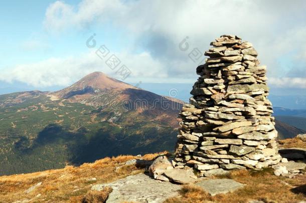 登上哈弗拉或霍韦尔拉山,乌克兰喀尔巴阡山山