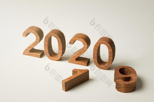 新的年<strong>2020</strong>木材<strong>数字</strong>幸福的新的年<strong>2020</strong>观念