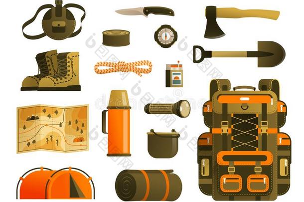 野营背包和旅行者`英文字母表的第19个字母英文字母表的第19个字母urvival衣物和装备