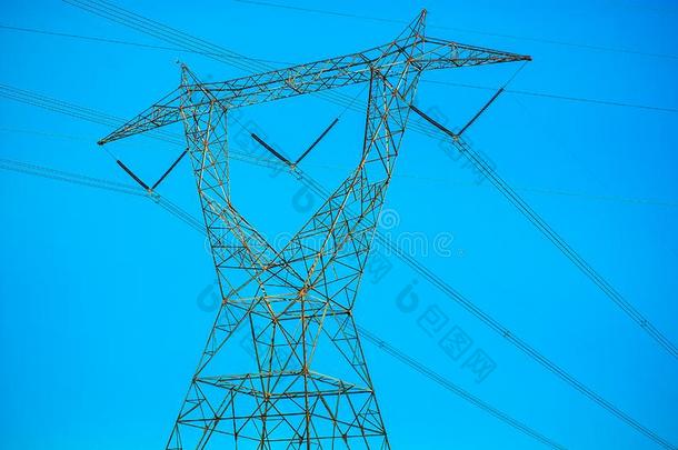 电源线结构为高的紧张金属丝