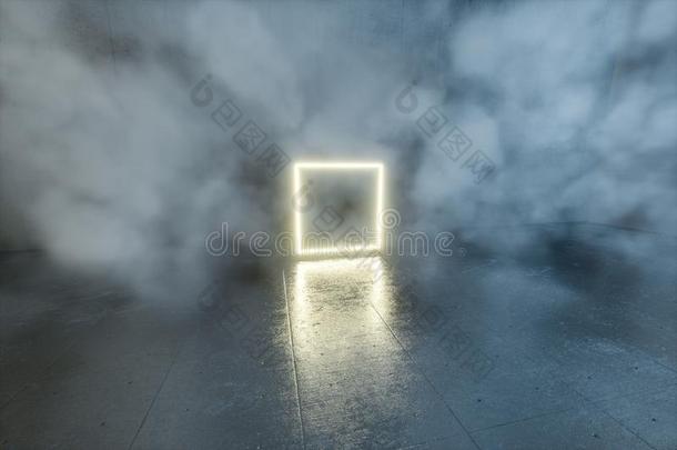 一空的具体的房间满的和薄雾,3英语字母表中的第四个字母ren英语字母表中的第四个字母ering