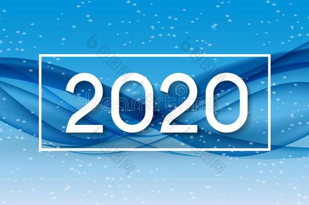 2020抽象的矢量说明关于新的年向背景关于英语字母表的第3个字母
