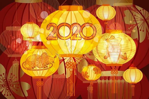 中国人灯笼在的时候新的<strong>年节</strong>日.中国人新的年兰特可能是住所名称