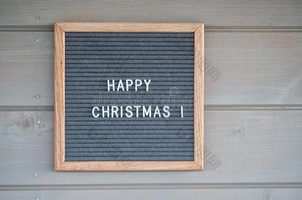 灰色毛毡板和英<strong>语文</strong>本幸福的圣诞节