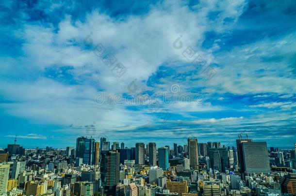 东京城镇的风景看见从指已提到的人东京<strong>塔天文台</strong>