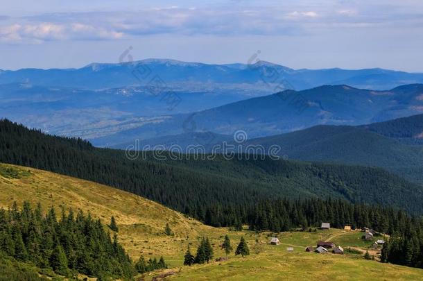 风景关于指已提到的人乌克兰人喀尔巴阡山脉的山,乔诺霍拉