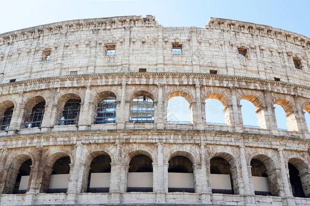 角斗场采用罗马,意大利,建筑学和l和mark.罗马列